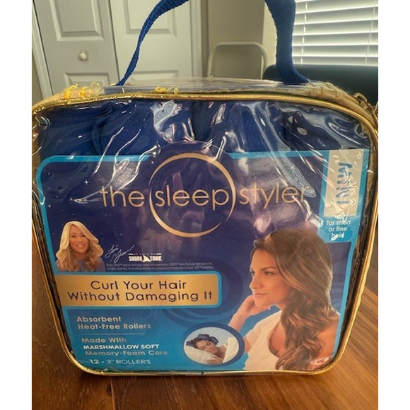 THE SLEEP STYLER MINI FOR SHORT OR FINE HAIR 12 - 3" ROLLERS SHARK TANK - NEW - Picture 2 of 6